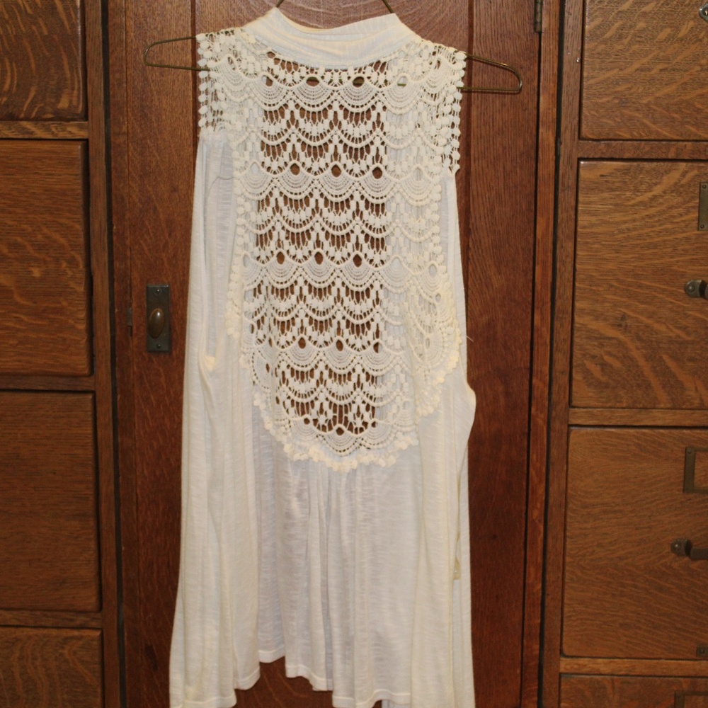 white cardigan